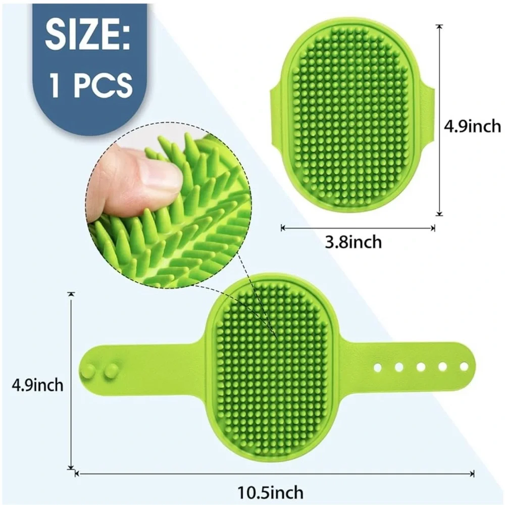 Pet Rubber Grooming Brush (Dog or Cat)